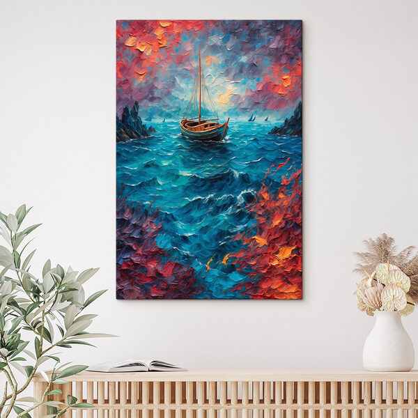 Cuadros Cuadro de un barco en el océano (SKU: s42250) Cuadros Cuadros Cuadro de un barco en el océano (SKU: s42250)