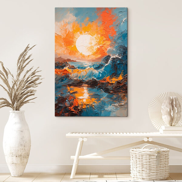 Cuadros Cuadro de una puesta de sol sobre el mar (SKU: s42257) Cuadros Cuadros Cuadro de una puesta de sol sobre el mar (SKU: s42257)