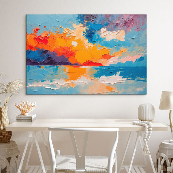 Cuadros Cuadros Cuadro de una puesta de sol sobre el agua (SKU: s42258)