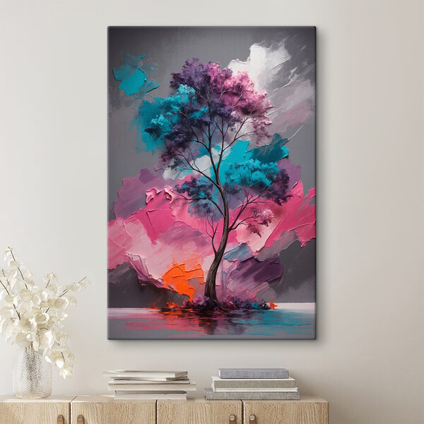 Cuadros Cuadro de un árbol pintado con diferentes colores (SKU: s42262) Cuadros Cuadros Cuadro de un árbol pintado con diferentes colores (SKU: s42262)