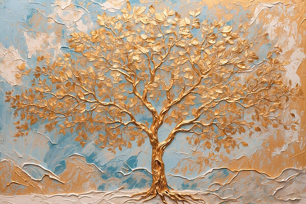Majestic tree against tranquil backdrop