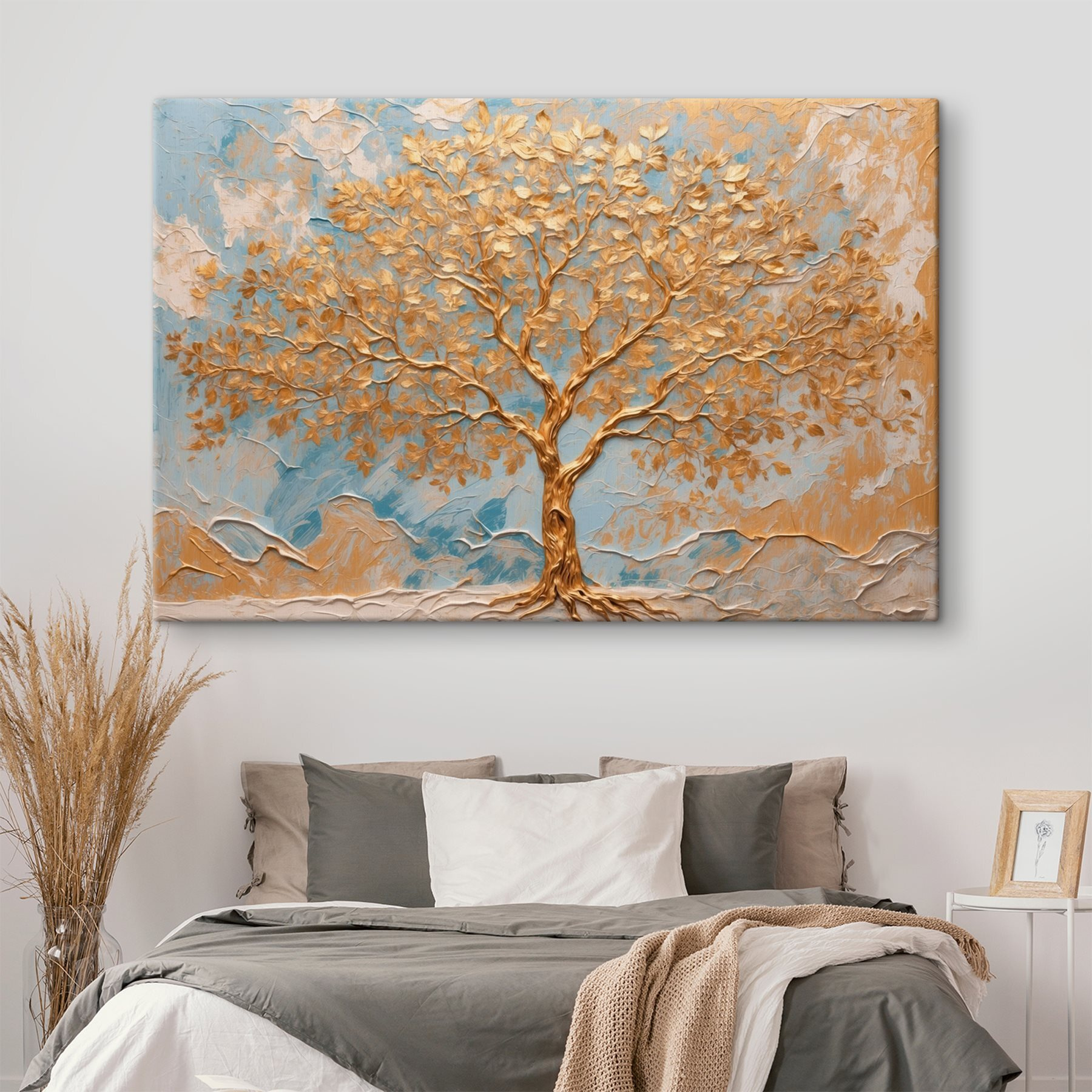 Majestic tree against tranquil backdrop
