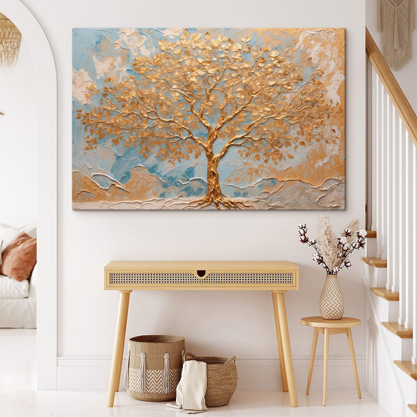 Majestic tree against tranquil backdrop