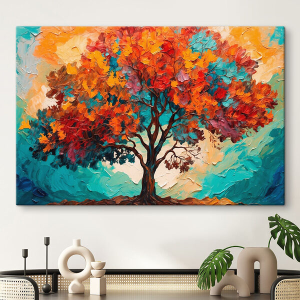 Cuadros Cuadro de un árbol con hojas de colores (SKU: s42267) Cuadros Cuadros Cuadro de un árbol con hojas de colores (SKU: s42267)