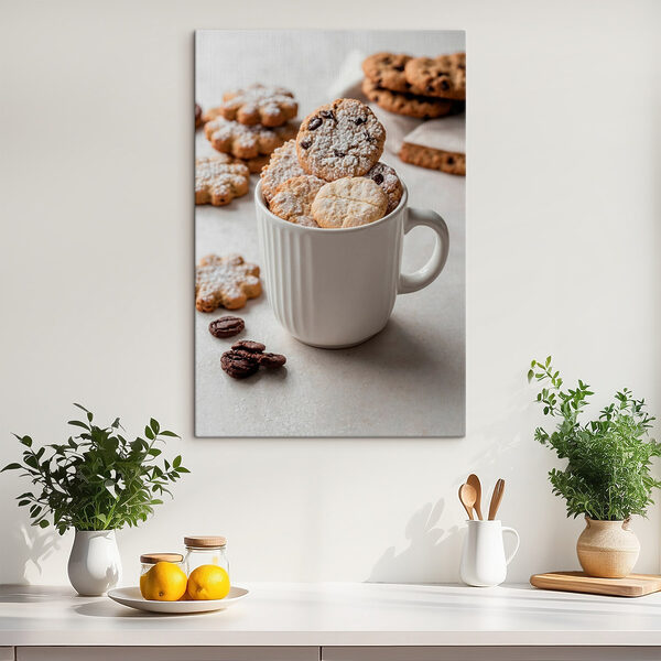 Taza de galletas con azúcar glas Cuadros Taza de galletas con azúcar glas