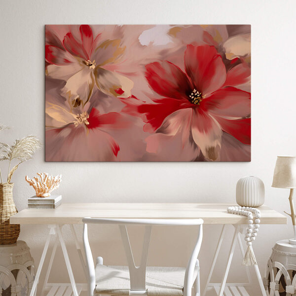 Blooming flowers in soft hues