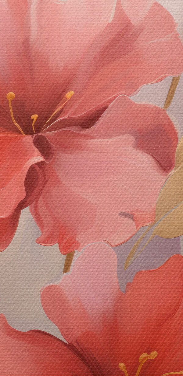 Painting of pink flowers Painting of pink flowers