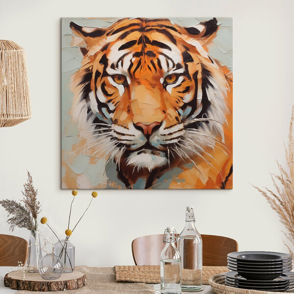 Cuadros Un tigre con un cristal roto (SKU: s42463) Cuadros Cuadros Un tigre con un cristal roto (SKU: s42463)