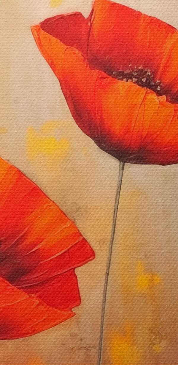 Painting of red flowers Painting of red flowers