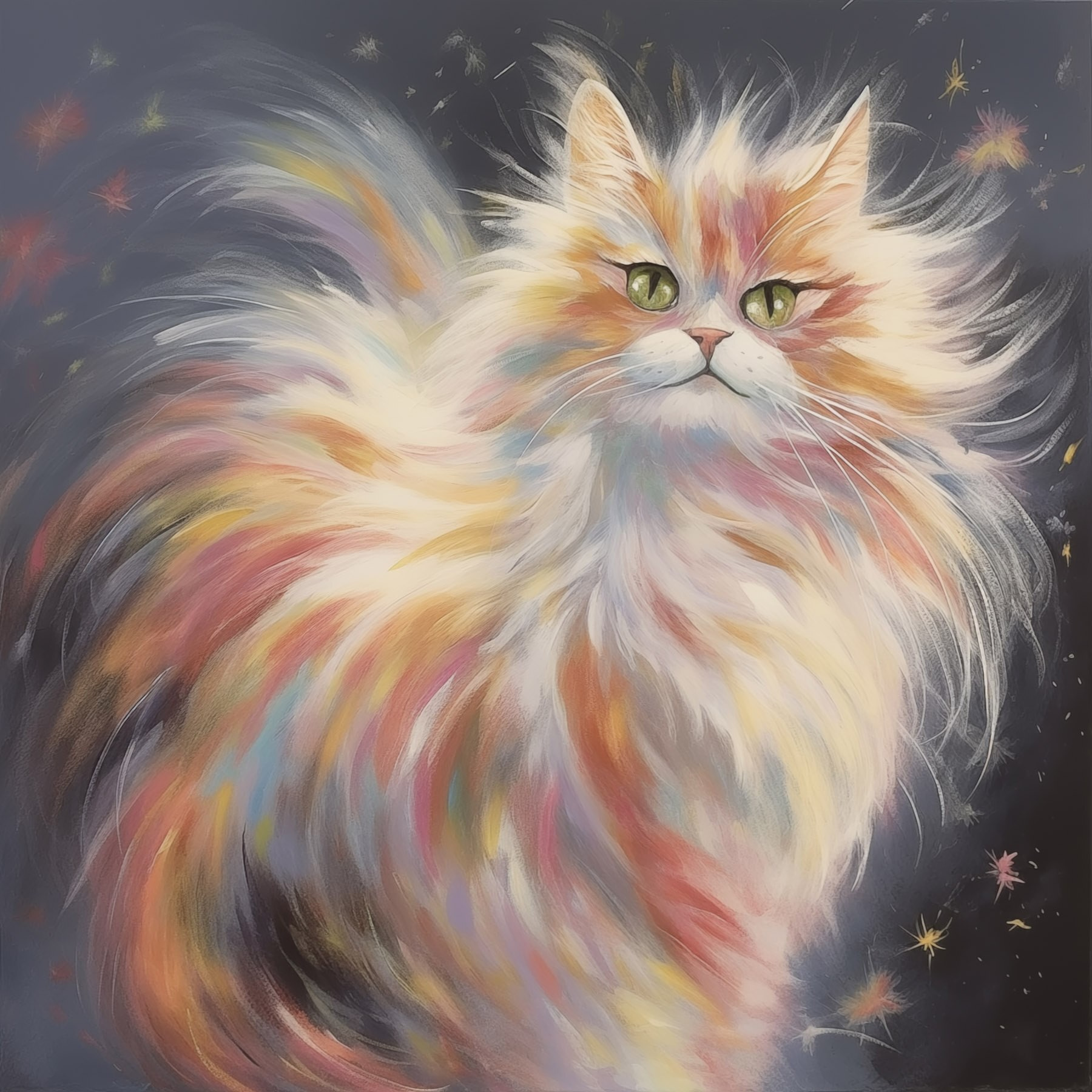 Cat with long hair
