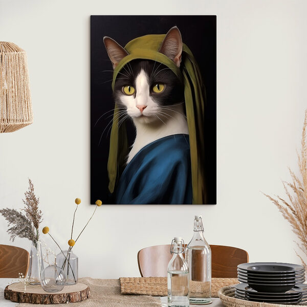 Cat wearing a green hat Cat wearing a green hat