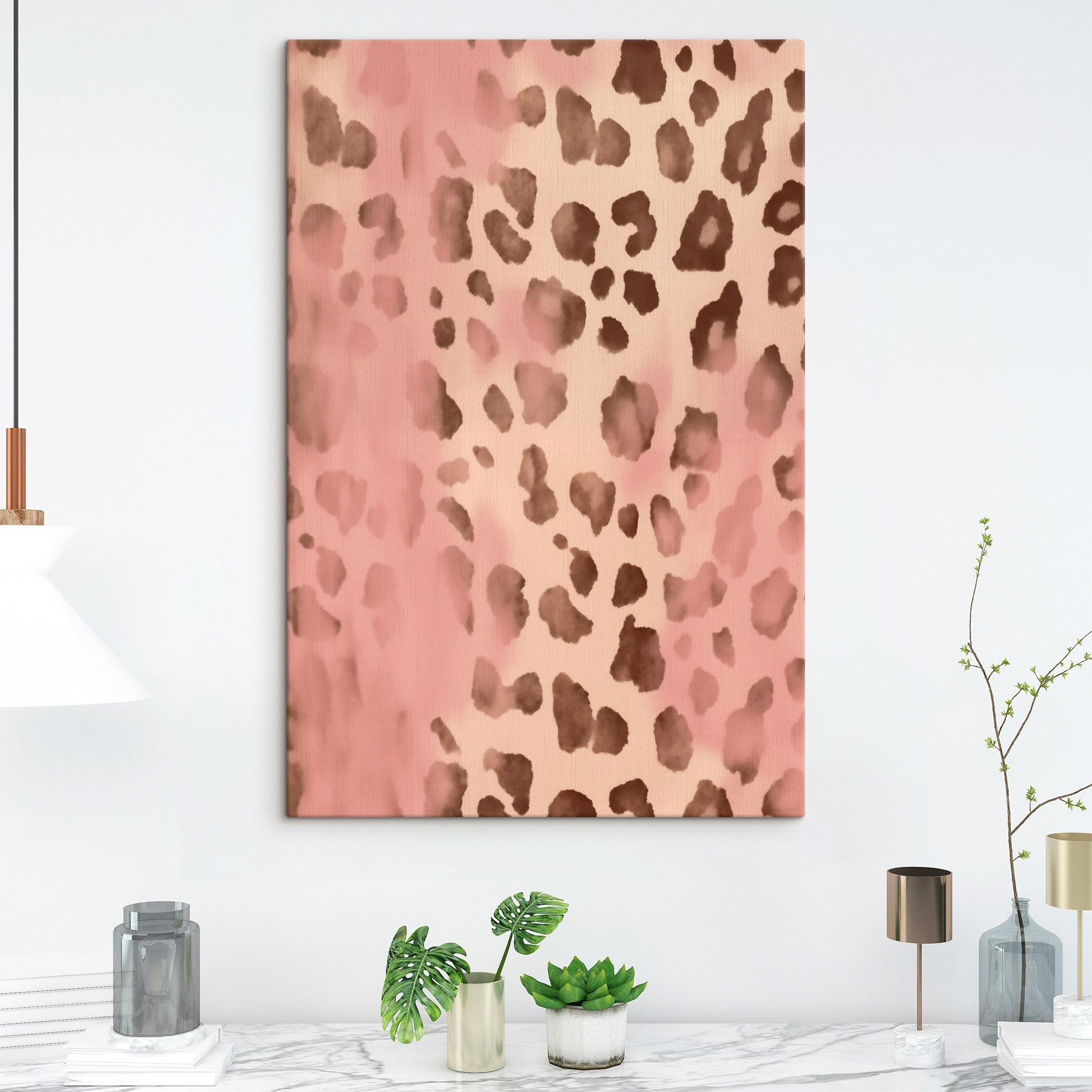Pink and brown spotted animal skin Pink and brown spotted animal skin