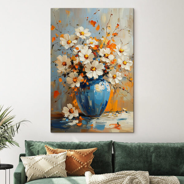 Cuadros Cuadro de flores en un jarrón azul (SKU: s42493) Cuadros Cuadros Cuadro de flores en un jarrón azul (SKU: s42493)