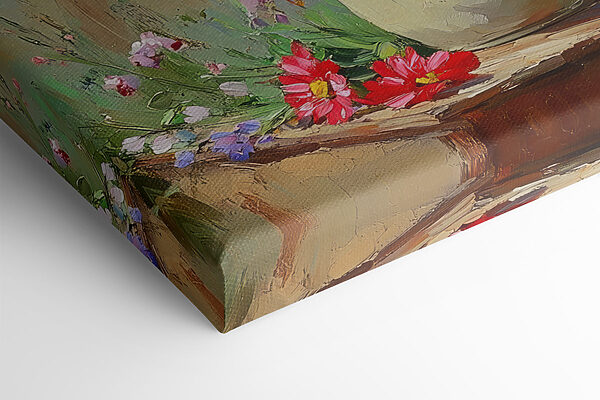 Painting of a vase of flowers