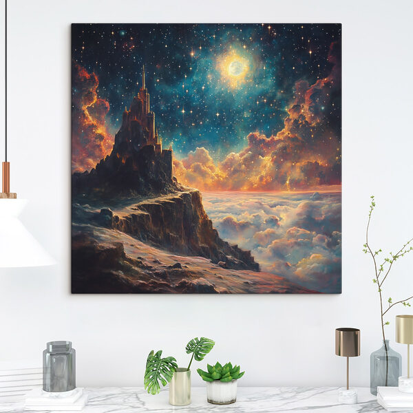Cuadros Una montaña con una torre en el cielo (SKU: s42500) Cuadros Cuadros Una montaña con una torre en el cielo (SKU: s42500)