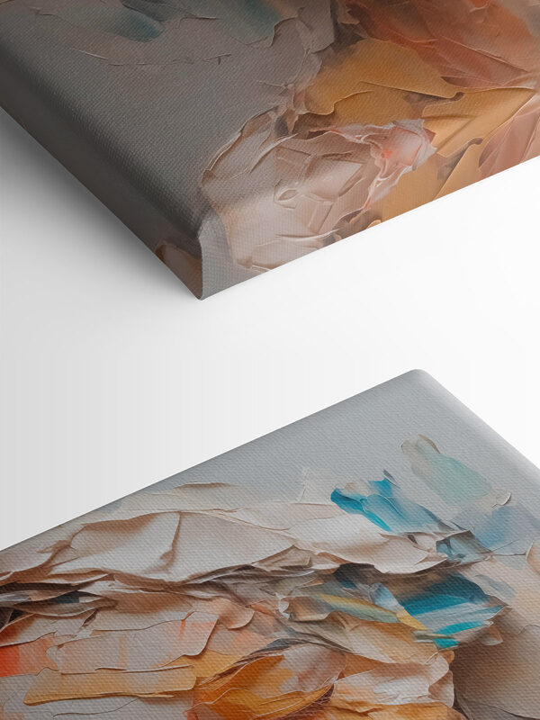 Woman's face covered in torn paper Woman's face covered in torn paper
