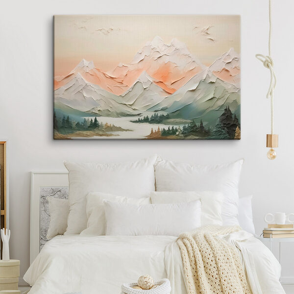 Painting of a mountain range Painting of a mountain range