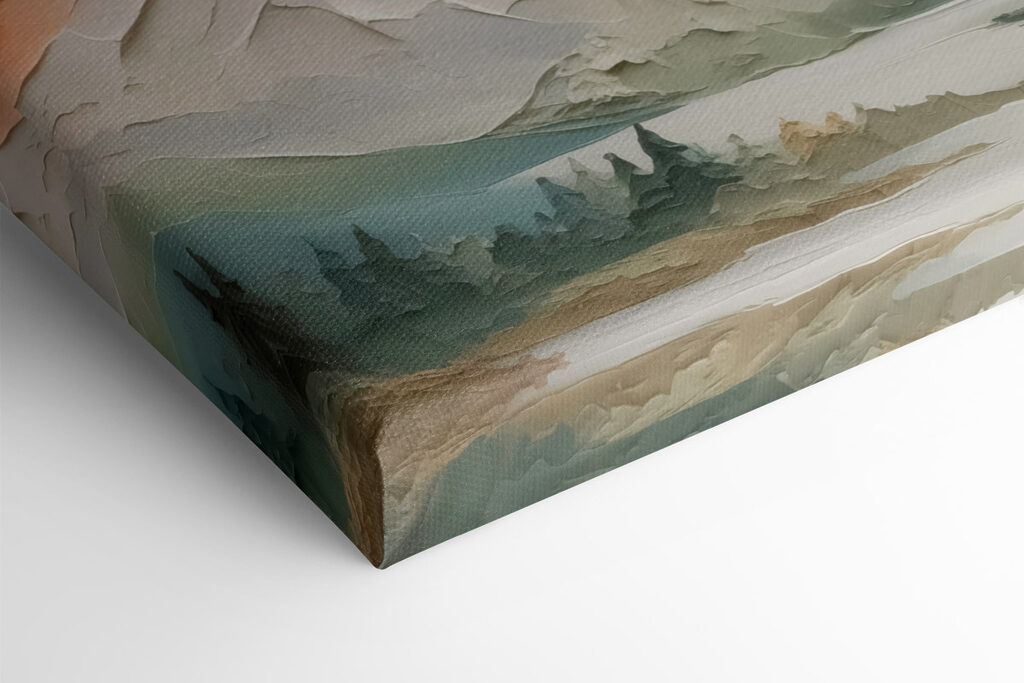 Painting of a mountain range Painting of a mountain range