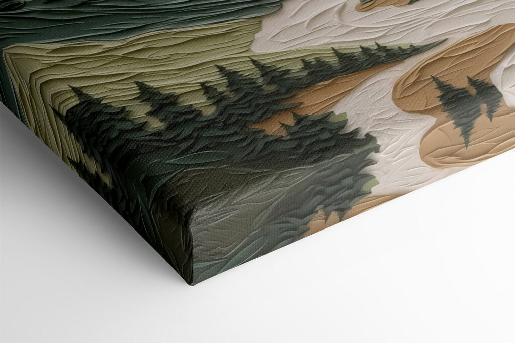 Paper cut out of a mountain Paper cut out of a mountain