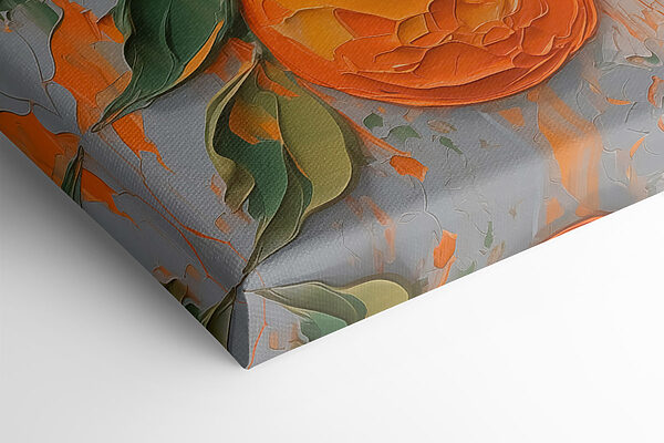 Painting of oranges and leaves Painting of oranges and leaves