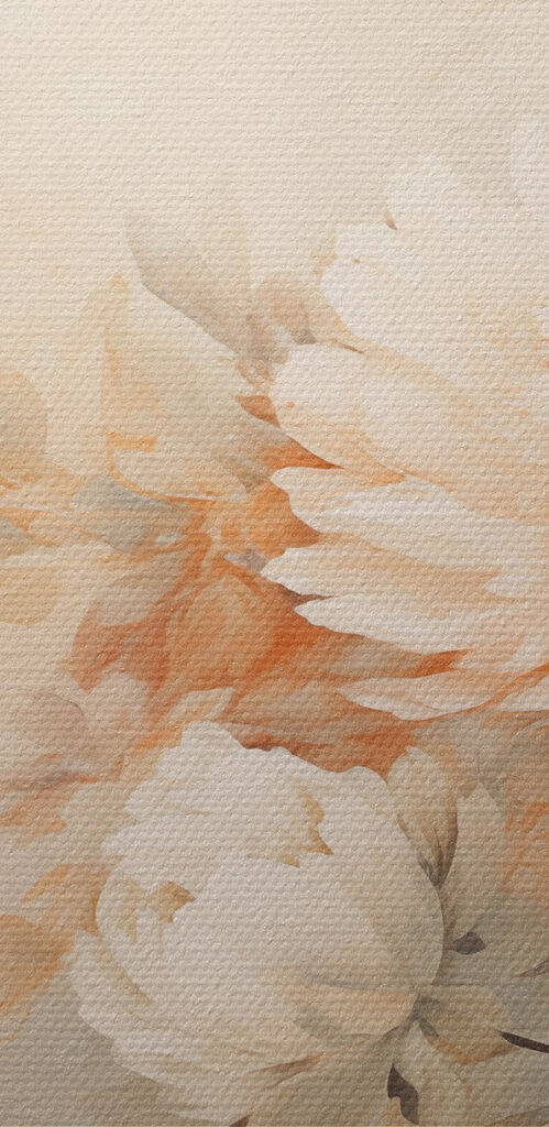 Painting of flowers on a wall Painting of flowers on a wall