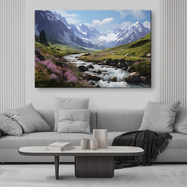 Cuadros Un río que discurre por un valle rodeado de montañas nevadas (SKU: s42563) Cuadros Cuadros Un río que discurre por un valle rodeado de montañas nevadas (SKU: s42563)