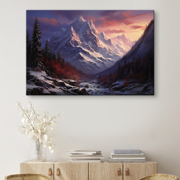 Cuadros Un río que atraviesa una montaña nevada (SKU: s42566) Cuadros Cuadros Un río que atraviesa una montaña nevada (SKU: s42566)