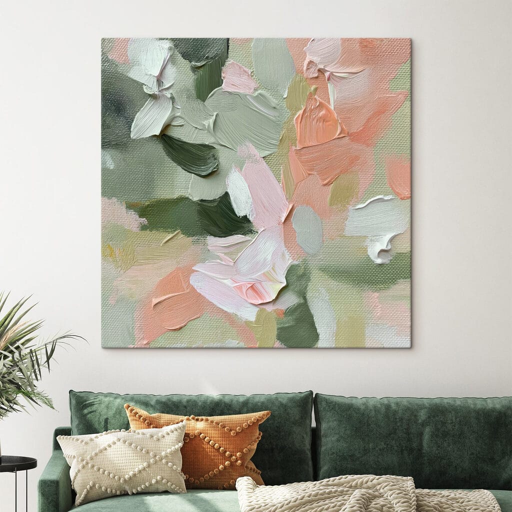 Soft pastels blend on textured canvas Soft pastels blend on textured canvas
