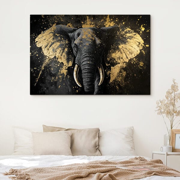 Cuadros Majestuoso retrato de un elefante en el arte (SKU: s42602) Cuadros Cuadros Majestuoso retrato de un elefante en el arte (SKU: s42602)