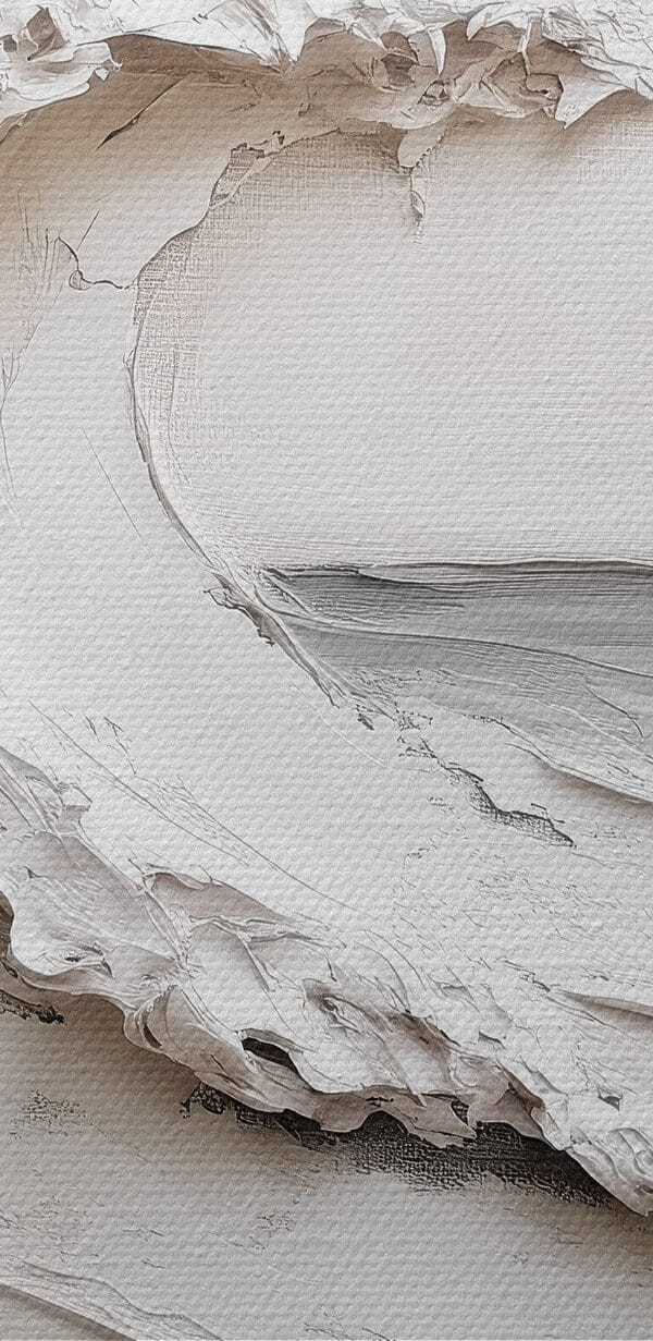 White wave on a white surface