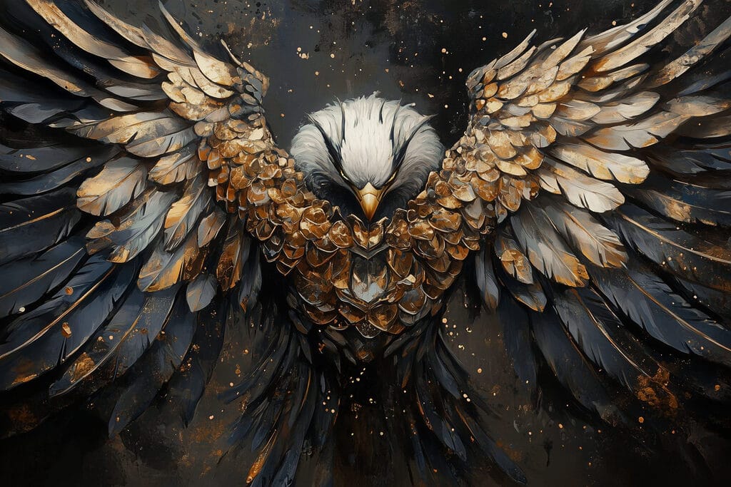 Majestic wings in dark elegance