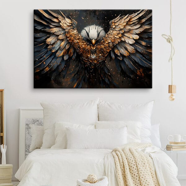 Majestic wings in dark elegance