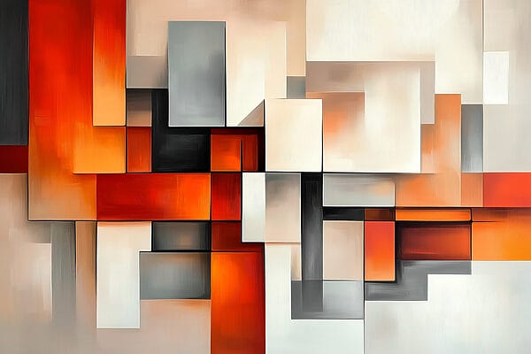 Colorful art piece of squares Colorful art piece of squares