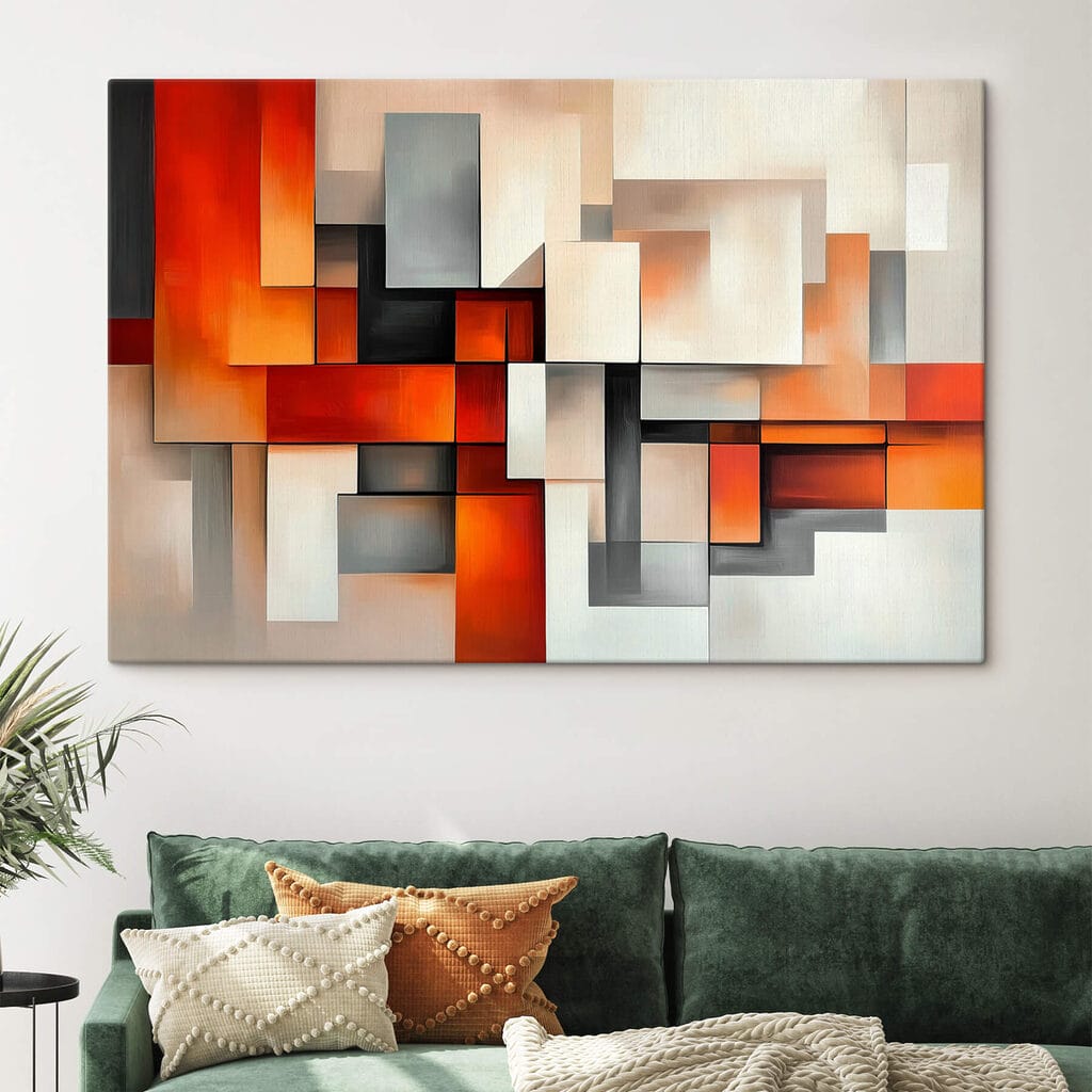 Colorful art piece of squares Colorful art piece of squares