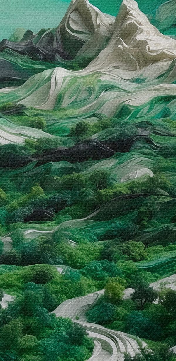 Landscape with trees and mountains Landscape with trees and mountains