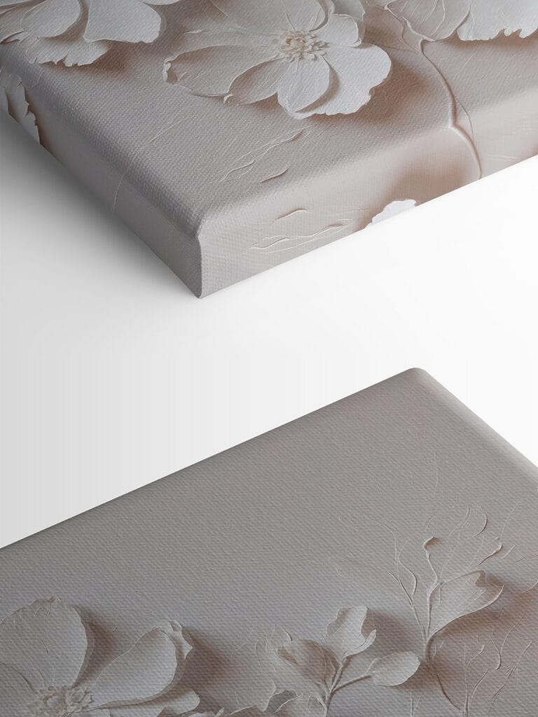 White flower on a white surface