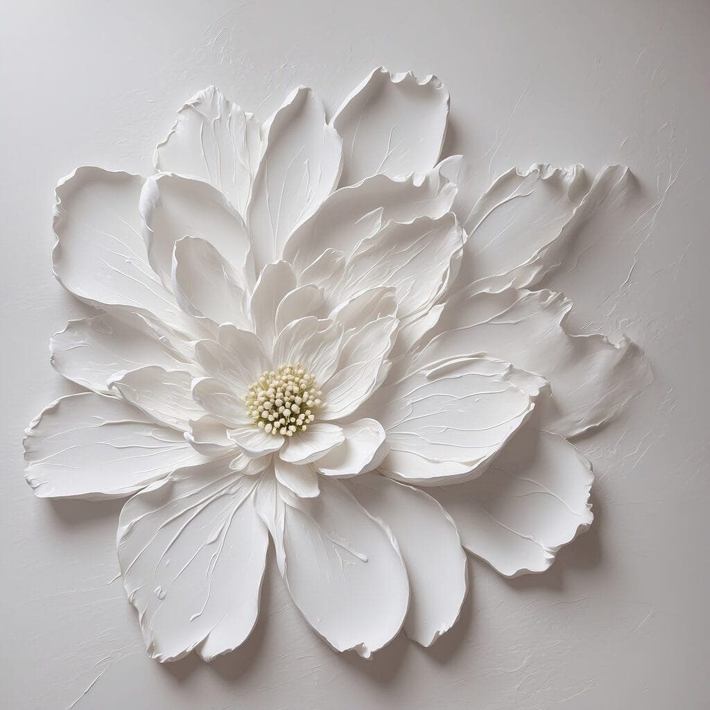 White flower made out of paper White flower made out of paper