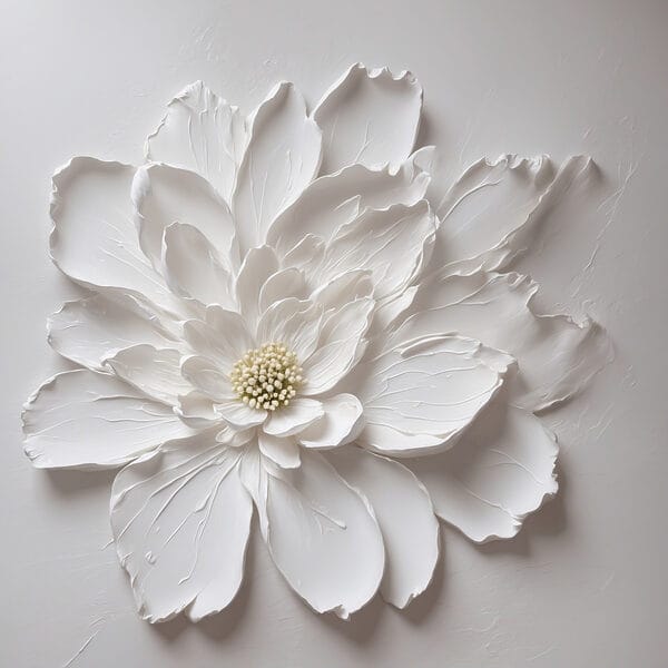White flower made out of paper White flower made out of paper