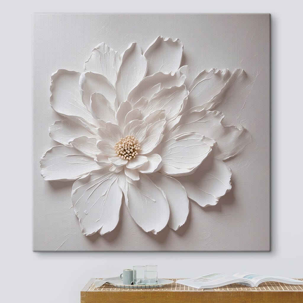 White flower made out of paper White flower made out of paper