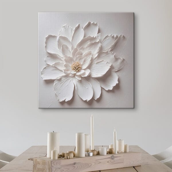 White flower made out of paper White flower made out of paper