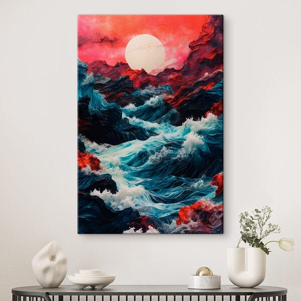 Cuadros Cuadro de olas y montañas (SKU: s42519) Cuadros Cuadros Cuadro de olas y montañas (SKU: s42519)