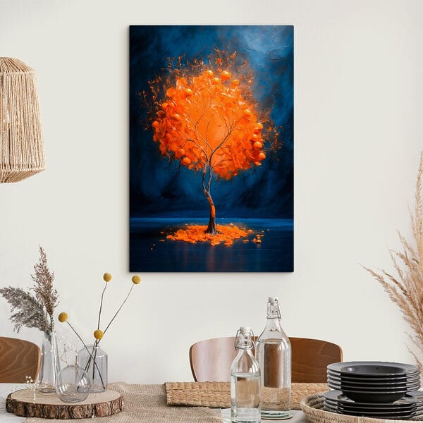 Tree with oranges in the middle