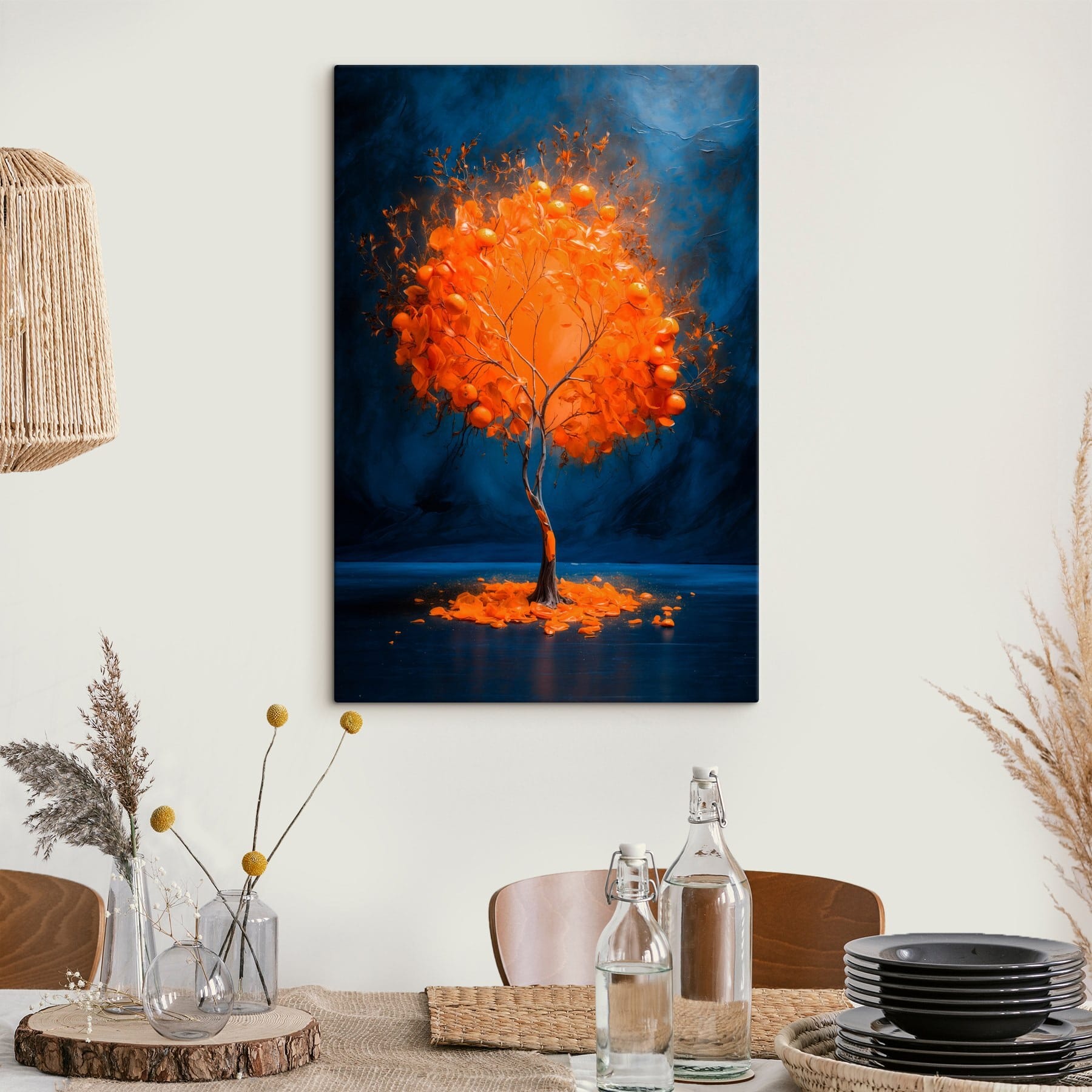 Tree with oranges in the middle
