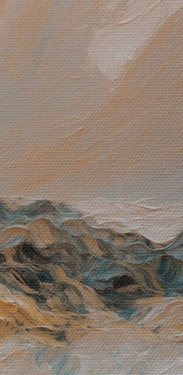 Painting of a mountain range