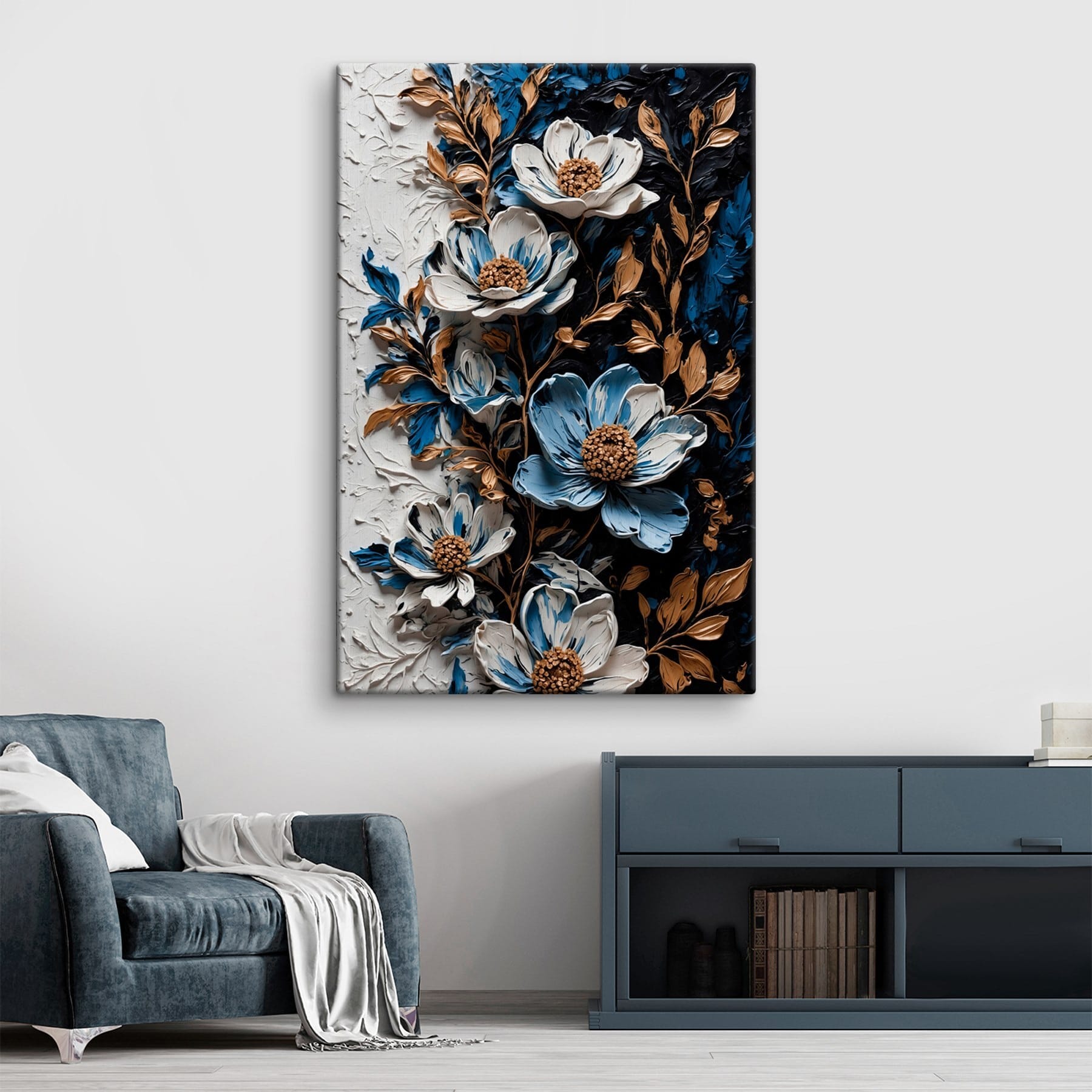 Painting of flowers and leaves Painting of flowers and leaves