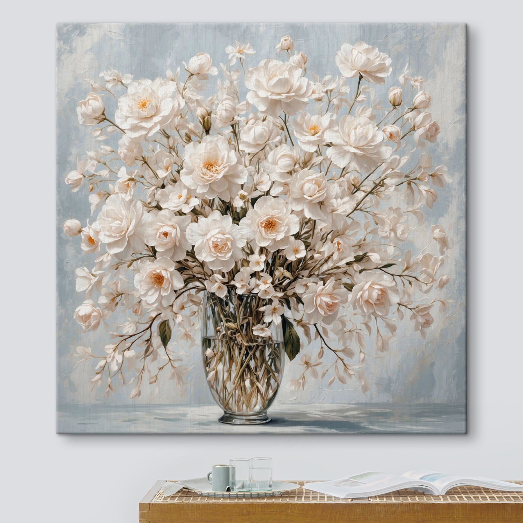 Vase of white flowers Vase of white flowers