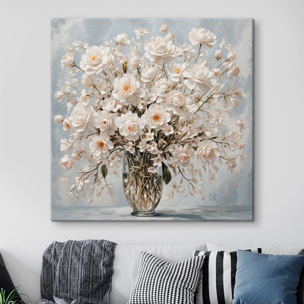 Vase of white flowers Vase of white flowers