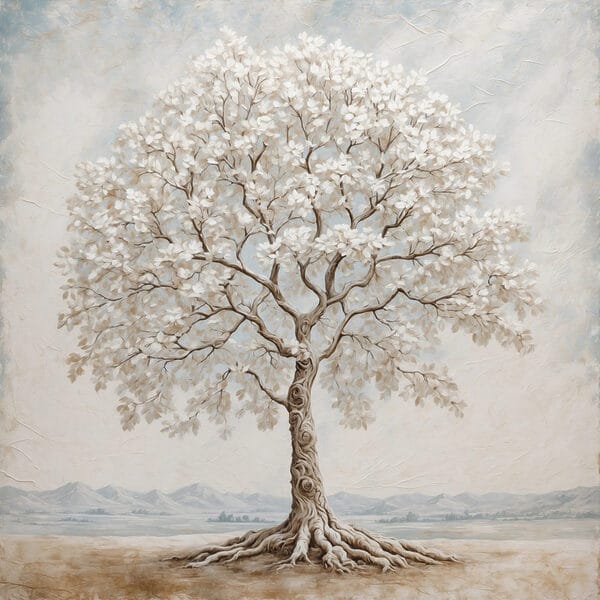 Tree with white flowers Tree with white flowers