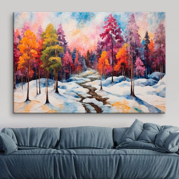 Cuadros Cuadro de un bosque nevado (SKU: s42549) Cuadros Cuadros Cuadro de un bosque nevado (SKU: s42549)