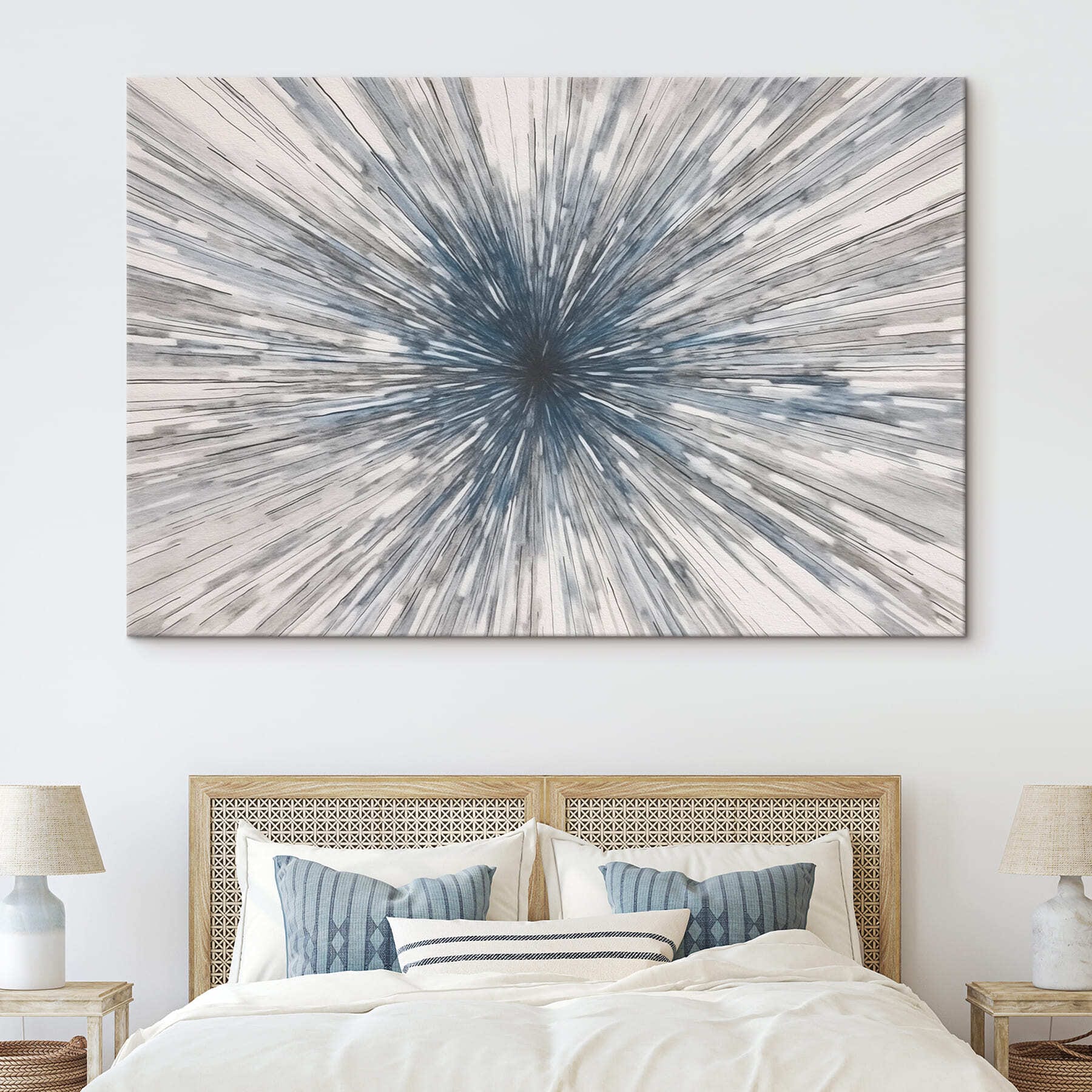 Grey and white burst Grey and white burst